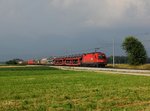 Die 1216 148 mit einem Güterzug am 24.06.2016 unterwegs bei Kranj.