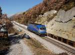 Die 1216 922 am 02.01.2019 unterwegs bei Hrastovlje.