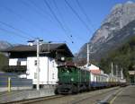 Auf der Rckfahrt von Salzburg nach Villach am 23.10.2011 legte der mit der 1245.05 bespannte NEEK R 19063/19065 einen lngeren Aufenthalt in Werfen ein.