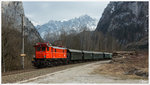 1245.518 der ÖGEG fährt mit einem Sonderzug von Eisenerz nach Admont.