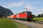 1293 036 mit einem  Rocktainerzug  am 10. September 2020 bei Niederaudorf im Inntal.