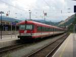 Triebwagen 4010 001-3 in Doppeltraktion fhrt als IC von Graz nach Salzburg. Am 31.07.08 bei der Ausfahrt aus Leoben.