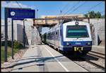 4020 217 fährt am 18.06.2018 in die Haltestelle Perchtoldsdorf ein.