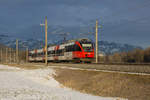 4024 033-5 als REX bei Schlins in Richtung Bludenz. 14.2.18