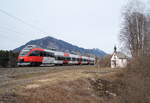 4024 100 als S 1 (Telfs-Pfaffenhofen - Kufstein) bei Brixlegg, 09.03.2019.