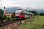 Ein 4024er fhrt als RB 5125 nach Telfs-Pfaffenhofen. (04.07.2008)
