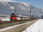 Der 4024 095 am 29.01.2011 unterwegs bei Schwaz. 