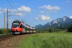 BB 4024 114-0 fhrt als S2 von Rosenbach nach Villach Hbf, Finkenstein, 07.06.12