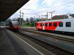 4024 114-3 als S2 4318 (Rosenbach - Feldkirchen in Kärnten) am 3.9.2015 vei der Einfahrt in Villach Hbf.