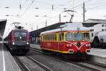 Rasch war ET 10.104 ex MBS (nunmehr Verein Pro Bahn Vorarlberg) hinter dem Rail Jet mit Zuglok 1116 228 verschwunden (Charterfahrt, Dornbirn, 15.12.2018)