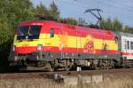 Der Spanien Taurus 1116 232-8 mit dem IC 2082 Knigsee bei der Durchfahrt durch Maschen, am 04,09,09