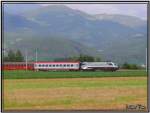 Railjet 1016 034-9 Spirit of Salzburg mit Zug EC 631 Alpen Adria Universitt zwischen Lind und Zeltweg 04.06.2007