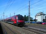 80 90 707 durchfhrt mit Zugleistung RJ61 den Bahnhof Marchtrenk;100713