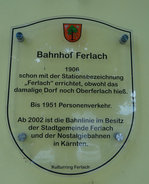 Bahnhof Ferlach - Kurzchronik
