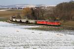 NLB - Tandem 2143 070-7 und 2143.56 mit dem SLGAG 97415 am 25.Februar 2018  zwischen Naglern und Wetzleinsdorf.