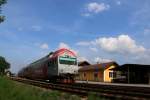 R8565 bei der Ausfahrt aus dem Bahnhof Deutschlandsberg am 1.06.2015.