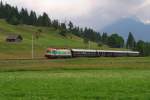 1116 007 (SOS Kinderdorf) mit D 16000 (Majestic Imperator) bei Klais (02.07.2009)