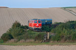 2143 070 ist mit dem Nostalgie Express Leiser Berge von Ernstbrunn nach Wien Praterstern unterwegs. Die Aufnahme entstand am 01.10.2016 an der bekannten Fotostelle kurz vor Würnitz-Hetzmannsdorf.