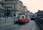 Wien: Die Wiener Straßenbahnen vor 50 Jahren: SL 39 (H2 2274 - 1910 von der Waggonfabrik als H(1) 2197 gebaut, 1938 in H(1) 2187 umnumeriert, 1950 in H2 2187 umgebaut, 1963 in H2 2274