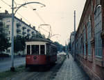Wien: Die Wiener Straßenbahnen vor 50 Jahren: Motiv: Z 4216 (ex TATS 631, Bj 1939, 1950 von der Hauptwerkstätte der WVB umgebaut, 1969 skartiert) auf der SL 11.