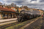 Am 8.12.2018 erreicht die 298.102 den Endbahnhof Grünburg.