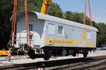 Ein Vollausgerüstetes Büro beherbergte der 2 Achsige Wagen der ÖBB.