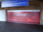 Die Railjet Werbung am Wien Westbhf am 14.12.08
