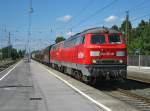 Hier ein Arlberg-Umleiter mit den Lokomoviten 225 011 und 018 und FS 4519X in Lauterach bei der Durchfahrt Richtung Wolfurt am 10.08.11.