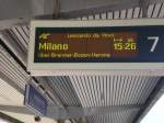Einfallsreiche Namensgebung fr die EC/IC´s von Mnchen nach Italien.
Hier IC 89  Leonardo da Vinci  nach Milano.