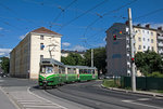 Graz TW 501 als Linie 3 an der Kreuzung Laudongasse / Asperngasse am 28.06.2016.