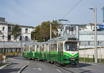 Am 13.10.2016 waren sogar zwei 500er auf der Linie 7 unterwegs, neben 503 war auch  TW 510 unterwegs und hier in der Stiftingtalstraße am Weg zur neue Endstation LKH Med Uni.