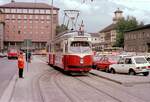 Innsbruck IVB SL 3 (GT6 72 (Lohnerwerke/ELIN 1966)) Südtiroler Platz / Hauptbahnhof am 14. Juli 1978. - Scan eines Farbnegativs. Film: Kodak Kodacolor II. Kamera: Minolta SRT-101.