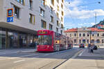 Innsbruck: Wegen Gleisbauarbeiten in der Innenstadt wird die Linie 1 als kombinierte Linie 3/1 geführt.