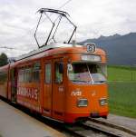 Die IVB Linie 6 nach Igls, haltet in juli 2005 in Lans/Sistrans ....