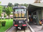 Innsbrucker Tram an der Bergisel Station. Endstation der 1er Linie. Aufgenommen am 22.08.2006