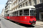 Wien Wiener Linien SL 5 (c4 1312 + E1 4733) VII, Neubau, Kaiserstraße / Stollgasse (Hst.