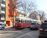 Wien Wiener Linien SL 26 (E1 4784 + c4 1311) XXI, Floridsdorf, Donaufelder Straße / Theodor-Körner-Gasse am 13. Februar 2017.