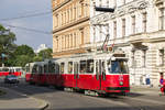 E2 4035 mit c5 1434 auf der Linie 46 am Schmerlingplatz, 06.07.2017