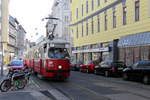 Wien Wiener Linien SL 5 (E1 4539 + c4 1360) VIII, Josefstadt, Blindengasse am 27, Juni 2017.