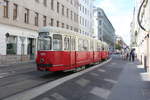 Wien Wiener Linien SL 5 (c4 1360 + E1 4539) VIII, Josefstadt, Blindengasse / Josefstädter Straße (Hst. Blindengasse) am 27. Juni 2017.