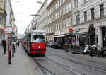 Wien Wiener Linien SL 5 (E1 4844 + c4 1319) VIII, Josefstadt, Josefstädter Straße / Albertgasse (Hst. Albertgasse) am 27. Juni 2017.