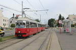 Wien Wiener Linien SL 6 (E1 4528 + c4 1306) XI, Simmering, Simmeringer Hauptstraße / Weißenböckstraße am 30. Juni 2017.