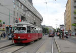 Wien Wiener Linien SL 33 (E1 4743) XX, Brigittenau, Jägerstraße / Leipziger Platz (Hst. Jägerstraße) am 29. Juni 2017.