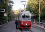 Wien Wiener Linien SL 49 (E1 4545) XIV, Penzing, Hütteldorf, Bujattigasse (Endstation) am 20.