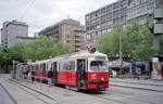 Wien Wiener Linien SL 1 (E1 4840 + c4 1352) I, Innere Stadt, Franz-Josefs-Kai / Schwedenplatz am 2.