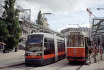 Wien Wiener Linien SL D (B 679 / c5 1417 + E2 4017) IX, Alsergrund, Franz-Josefs-Bahnhof am 4. August 2010. - Scan von einem Farbnegativ. Film: Kodak 200-8. Kamera: Leica C2.