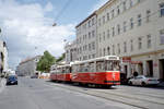 Wien Wiener Linien SL D (c5 1417 + E2 4017) XIX, Döbling, Heiligenstädter Straße am 4. August 2010. - Scan von einem Farbnegativ. Film: Kodak FB 200-7. Kamera: Leica C2.