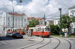 Wien Wiener Linien SL D (E2 4027 + c5 1427) XIX, Döbling, Nußdorf, Nußdorfer Platz / Heiligenstädter Straße am 4.