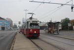 Wien Wiener Linien SL 25 (E1 4827 + c4 1320) XXII, Donaustadt, Wagramer Straße / Erzherzog-Karl-Straße am 18. Oktober 2017.