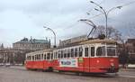 Ostern in Wien 1974: Die Triebwagen der Type T2 wurden auf Fahrgestellen ausgemusterter Triebwagen der Type T aufgebaut.